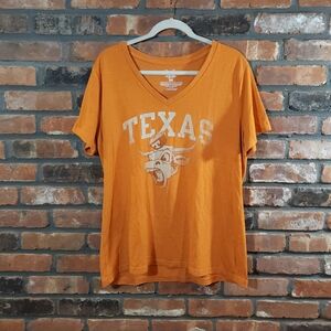 University of Texas Longhorns Short Sleeve V-neck T-shirt Women's XL